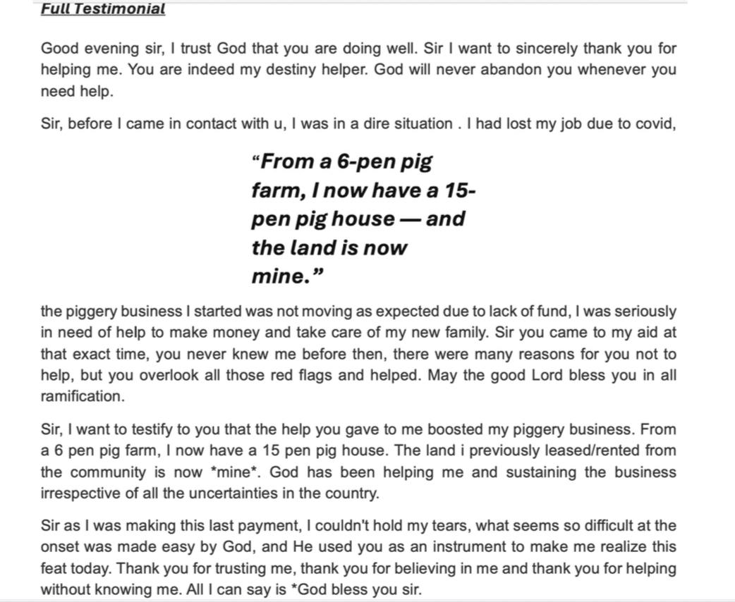 Piggery testimonial image 2